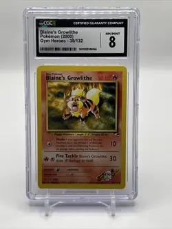 Pokemon TCG Blaine's Growlithe Gym Heroes 35/132 Regular Unlimited Uncommon - Image 1
