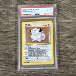 1999 Clefairy Base Set Holo Rare 5/102 Pokemon TCG PSA 8 NM-MT - Image 1