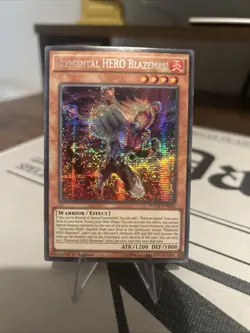 Yu-Gi-Oh! TCG Elemental Hero Blazeman WSUP-EN032 1st Edition Super Rare - Image 1
