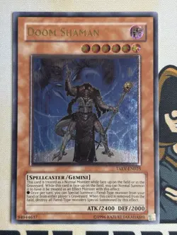 Doom Shaman Ultimate Rare TAEV-EN025 Unlimited YuGiOh! VLP EURO - Image 3