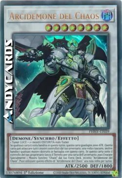 ARCIDEMONE DEL CHAOS • (Chaos Archfiend) • Ultra R • PHHY IT039 • 1Ed • YUGIOH! - Image 1
