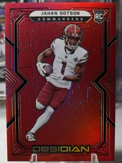2022 Panini Obsidian #114 Jahan Dotson RC Rookie Red Flood SSP /29 - Image 1