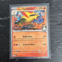 Ethans Typhlosion 034/182 Destined Rivals Stamped Promo Pre Release Pokemon Card - Image 1