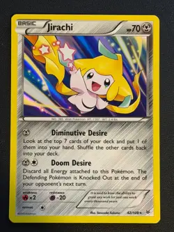 POKEMON CARD Jirachi Holo Roaring Skies 42/108 Near Mint Free P&P - Image 1
