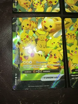 ULTRA RARE Pikachu V-Union 4-Card Set Pokemon TCG SWSH139-142 Holo Promo - NM - Image 5