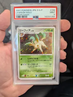 Pokemon Card Leafeon DPBP#158 Holo Dawn Dash PSA 9 MINT - Image 1