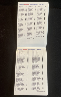 Pokemon TCG Card List- Base Set 1 & 2, Jungle, Fossil , Team Rocket - Unmarked - Image 4