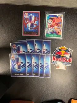 Bandai One Piece Red Bull Double Don!! Promo Lot 10 Cards Monkey D. Luffy - Image 1