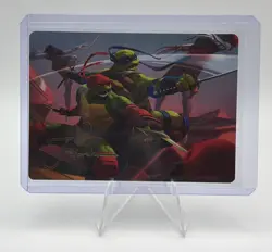 Raph & Leo, Sibling Rivals Art Card (Gold-Stamped Signature) - Art Series: TMNT - Image 1