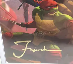 Raph & Leo, Sibling Rivals Art Card (Gold-Stamped Signature) - Art Series: TMNT - Image 2
