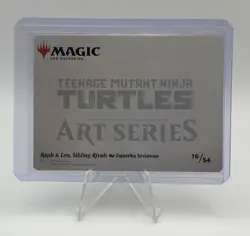 Raph & Leo, Sibling Rivals Art Card (Gold-Stamped Signature) - Art Series: TMNT - Image 3