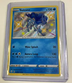 Pokemon 2021 SWSH Shining Fates Suicune SV022/SV122 Shiny Holographic Card - Image 1