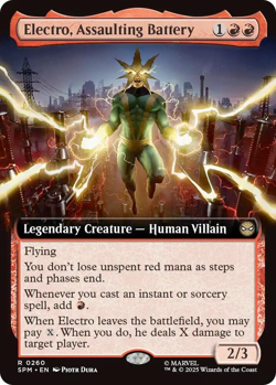 Electro, Assaulting Battery (Extended Art) - Marvel's Spider-Man (SPM)(Foil) - Image 1