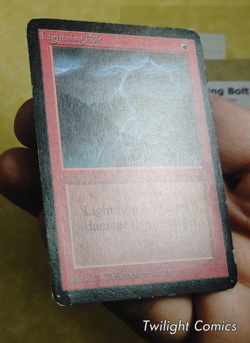 LIGHTNING BOLT MPHP -- Limited Edition Alpha MTG -- See Photos - Image 3