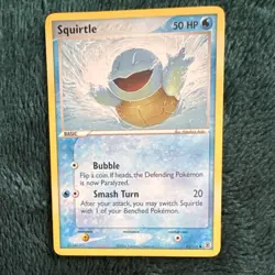 Pokemon TCG Squirtle EX FireRed & LeafGreen Basic 50HP 83/112 2004 LP - Image 1
