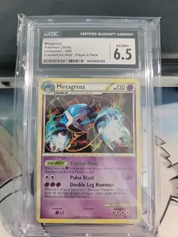 Pokemon Unleashed CGC 6.5 Metagross Cracked Ice Holo- PLAYER'S PACK 4/95 - Image 1