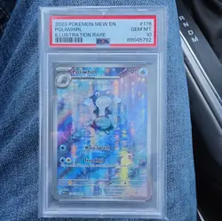PSA 10 GEM MINT 2023 POLIWHIRL 176/165 SV2a MEW EN 151 ILLUSTRATION RARE🔥🔥 - Image 1