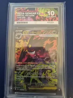 Pokemon TCG Mega Gengar EX Mega Dream 240/193 SAR Full Art Ace 10 Gem Mint - Image 1