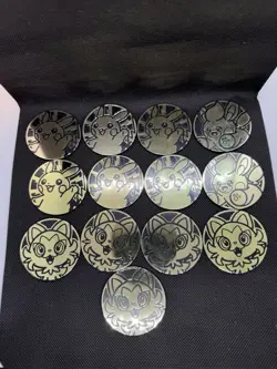 Pokemon Coin Lot 54 Holo Gold Glitter Eevee Pikachu TCG Tokens Bundle Bulk - Image 5