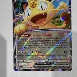 Pokemon TCG Meowth EX Holo POR 062/088 170 HP Basic Cat 2015 English - Image 3