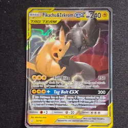 Pokemon Pikachu & Zekrom GX 33/181 Sm-Team Up Ultra Rare TAG TEAM Holo - Image 1