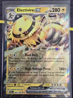 Pokemon Electivire ex 069/182 SV10: Destined Rivals Holo Double Rare NM 069/182 - Image 1