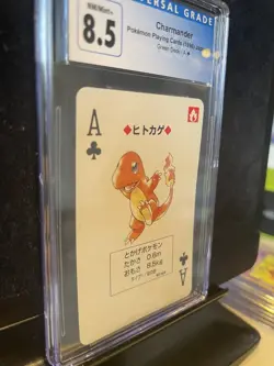 1996 Pokemon Poker Charmander Green Set Japanese 004 Ace of Clubs💎CGC 8.5💎 - Image 2