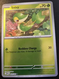 Snivy 004/088 Reverse Holo Common Mega Evolution: Perfect Order Pokemon TCG - Image 1