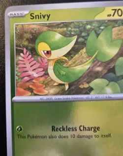 Snivy 004/088 Reverse Holo Common Mega Evolution: Perfect Order Pokemon TCG - Image 2