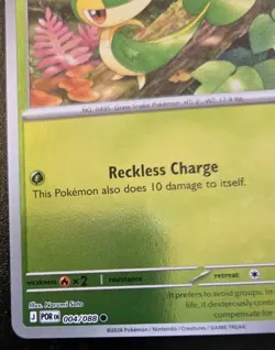 Snivy 004/088 Reverse Holo Common Mega Evolution: Perfect Order Pokemon TCG - Image 4