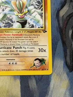 Pokemon Giovanni's Machamp Gym Challenge 6/132 Holo Rare LP - Image 3