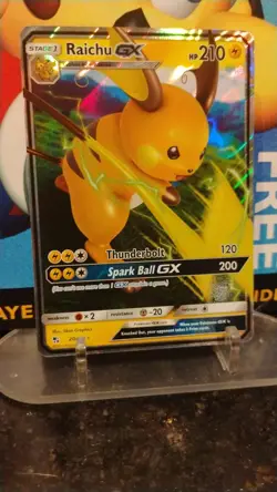 RAICHU GX Hidden Fates Series POKEMON Full-Art Holo 2019 Trading Card 20/68 - Image 1