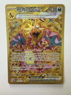 Pokemon Charizard ex 228/197 Obsidian Flames Hyper Rare Full Art Gold - Image 2