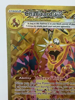 Pokemon Charizard ex 228/197 Obsidian Flames Hyper Rare Full Art Gold - Image 3