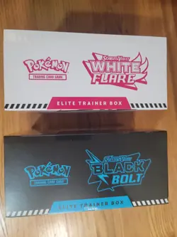 Pokemon Black Bolt and White Flare Elite Trainer Box ETB Set of 2 FACTORY SEALED - Image 2