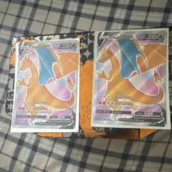 Pokemon Charizard V Sword & Shield Holo Cards Lot of 2 Nintendo 019/189 English - Image 1