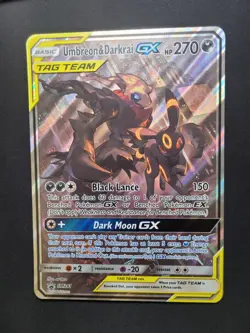 Pokemon TCG 2020 Jumbo Umbreon & Darkari GX SM241 Black Star Promo LP-NM - Image 3