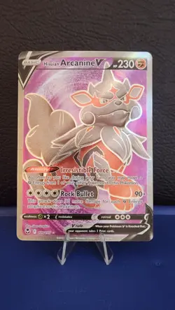 Hisuian Arcanine V Pokemon Silver Tempest 179/195 Full Art Ultra Rare NM - Image 1