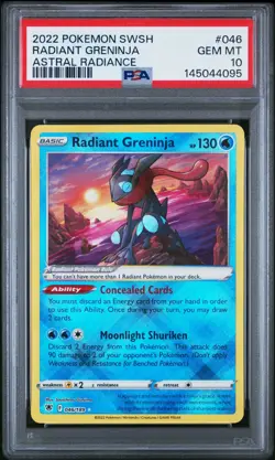 2022 POKEMON SWORD & SHIELD ASTRAL RADIANCE #046 RADIANT GRENINJA PSA 10 - Image 1