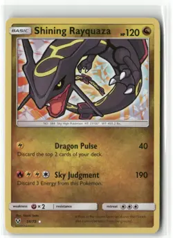 Pokemon TCG Shining Legends #56/73 Shining Rayquaza Shiny Holo Rare - Image 1