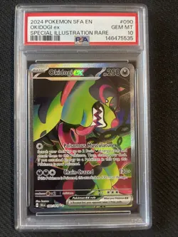 Pokemon Okidogi ex Shrouded Fable Special Illustration Rare #090 PSA 10 Gem Mint - Image 1