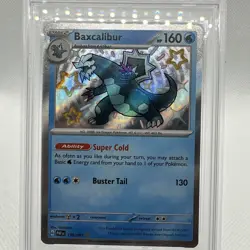 2024 POKEMON PAF EN-PALDEAN FATES 130 BAXCALIBUR Shiny Rare PSA 10 - Image 2