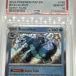 2024 POKEMON PAF EN-PALDEAN FATES 130 BAXCALIBUR Shiny Rare PSA 10 - Image 3