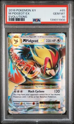 PSA 10 M PIDGEOT EX 65 XY EVOLUTIONS 2016 POKEMON MJ - Image 1