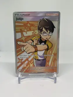 Pokemon Judge (Full Art) Ultra Rare Holo SM - Lost Thunder 209/214 - MP - Image 1