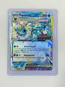 Pokemon TCG Vaporeon EX 023/131 Holo Prismatic Evolutions Stamped Promo - Image 1