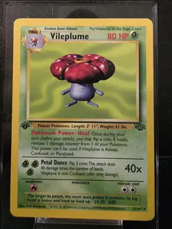 Pokemon TCG Vileplume 1st Edition Jungle 31/64 LP - Image 1