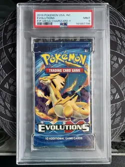 2016 Pokemon USA Inc XY Evolutions Mega Charizard Y PSA 9 Foil Booster Pack MINT - Image 1