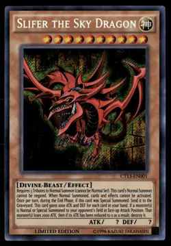 Slifer the Sky Dragon CT13-EN001 Secret Rare Yu-Gi-Oh Limited Near Mint - Image 1