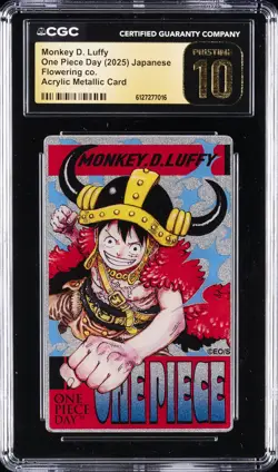 2025 ONE PIECE DAY JPN MONKEY D. LUFFY CGC 10 PRISTINE - Image 1